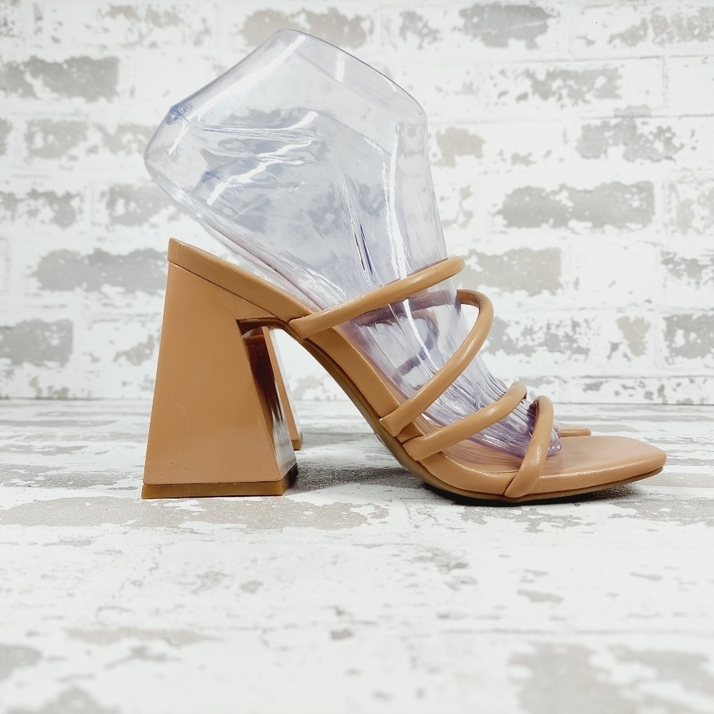 New Abound Austyn Brown Tubular Strap Block Heel Sandals X387 - Picture 5 of 15